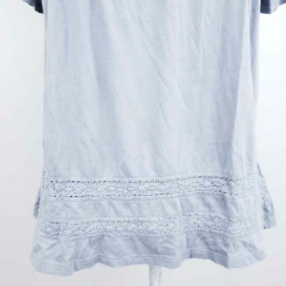 Cupio Embroidered Boho Shirt Short Sleeve Floral Women Small, Gray, Orange, Tan - Picture 6 of 9